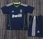Real Madrid 2010/11 Away Kids Retro Jersey And Shorts