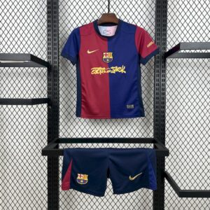 Barcelona 2024/25 Home Travis Scott Edition Kids Kit