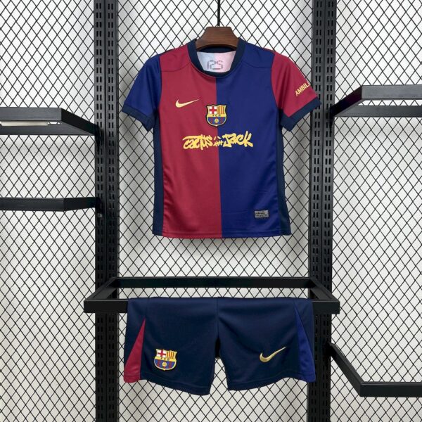 Barcelona 2024/25 Home Travis Scott Edition Kids Kit