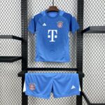 Bayern Munich 2025/26 Blue Goalkeeper Kids Kit