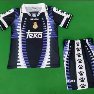 Real Madrid 1997/98 Third Kids Retro Jersey And Shorts